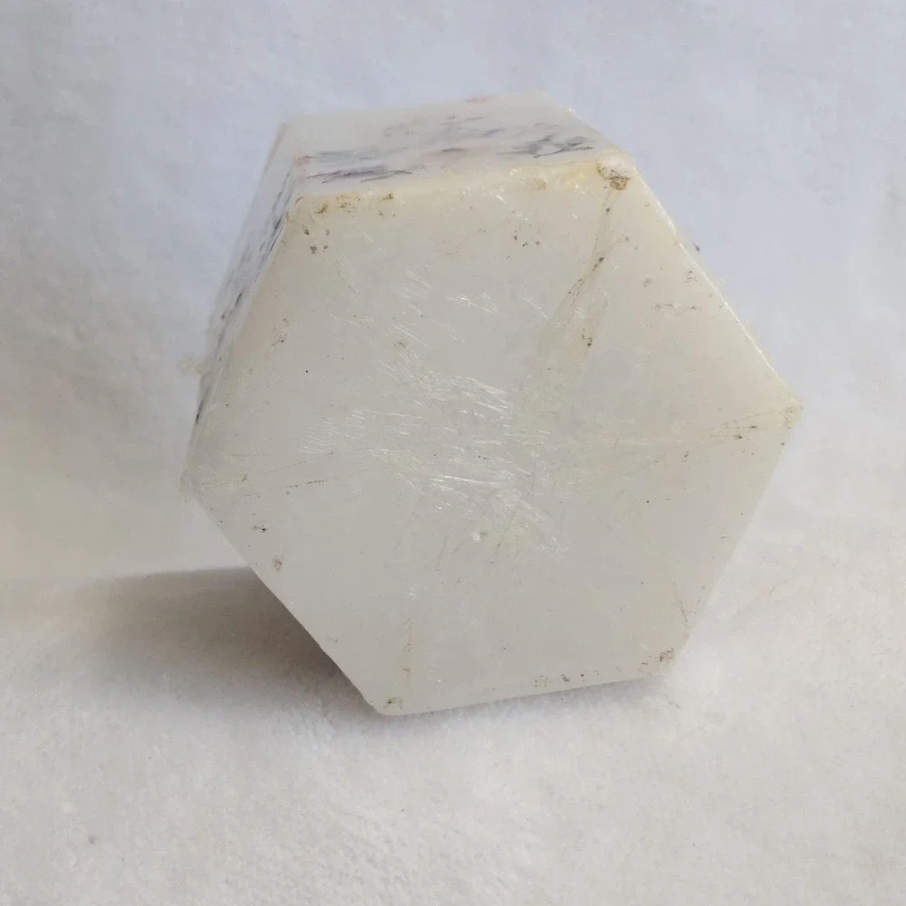 New Pressed Flower Wax Candle Luminary Votive Holder Hexagon Botanic Cottagecore